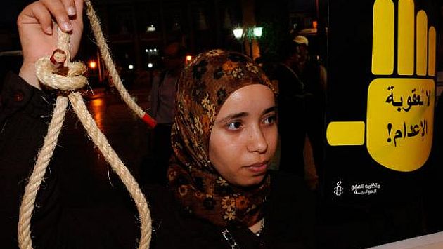 Activistas protestan contra la aplicación de la pena de muerte en Marruecos. (Imagen Referencial/Archivo)