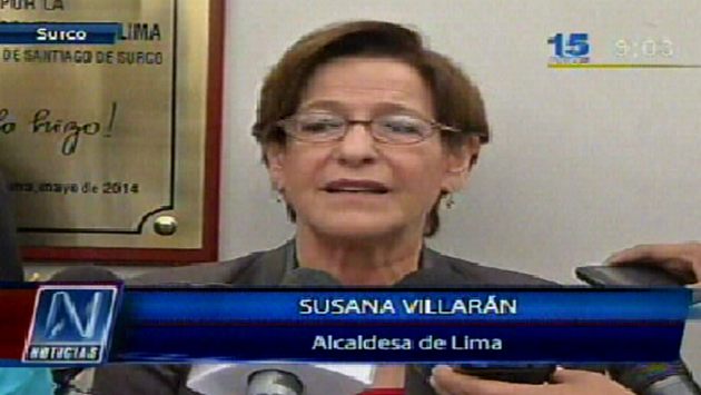 Susana Villarán dijo que no busca enfrentarse con burgomaestres. (Canal N)