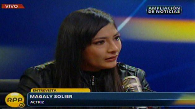Magaly Solier se mostró muy afectada. (RPP TV)
