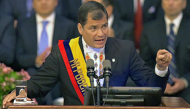 Rafael Correa furioso con la decisión de la justicia en su país. (AFP)
