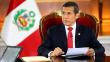 Ollanta Humala: “Ahora no es el momento para opinar sobre la Unión Civil”
