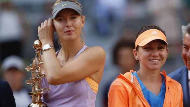 María Sharapova y Simona Halep ya se enfrentaron en final de Abierto de Madrid. (Reuters)