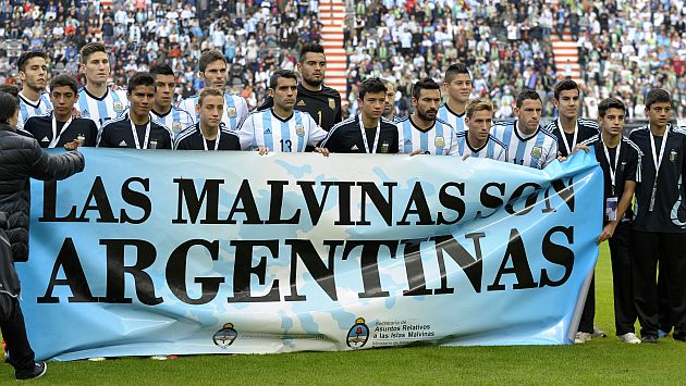 Brasil 2014: FIFA indignado con Argentina por pancarta sobre Malvinas. (AFP)