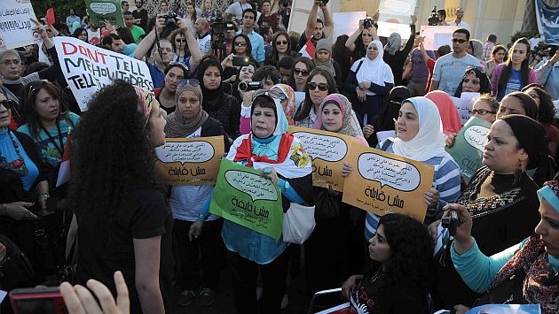 Anuncios se realizaron cuando una manifestación recorría las calles de El Cairo para protestar contra el acoso (EFE)