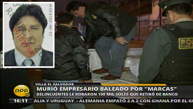 ‘Marcas’ asesinan a empresario de un balazo en Villa El Salvador. (RPP TV)