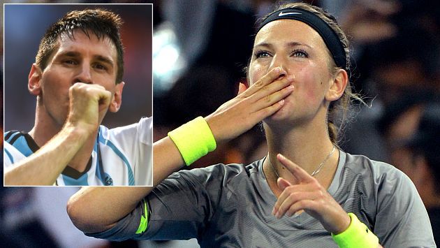 Victoria Azarenka admira a Messi y alienta a Argentina. (AFP)