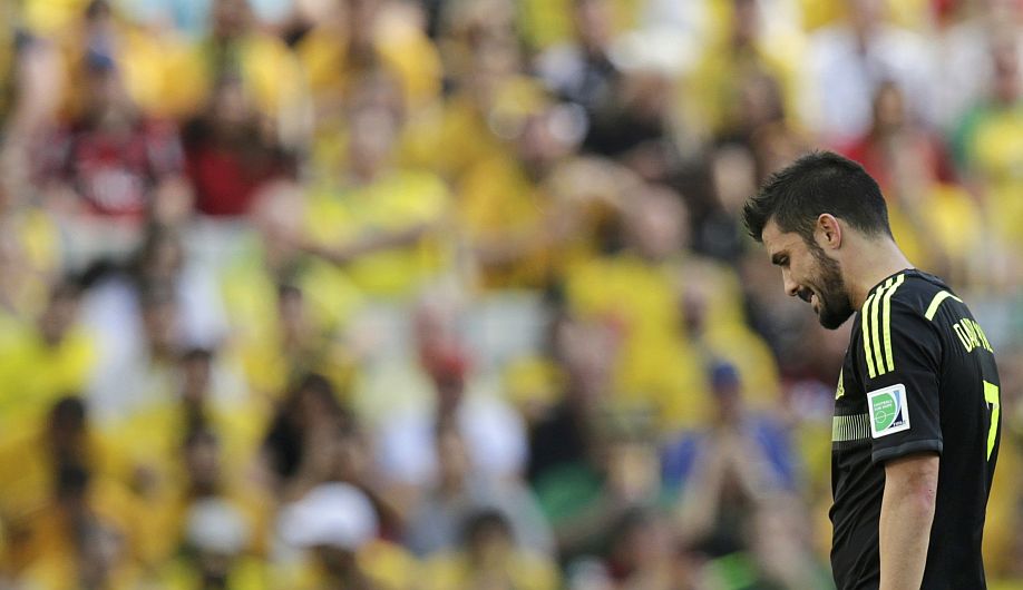 A sus 33 años, el delantero David Villa jugó el que sería su último partido con la selección española. (Reuters)