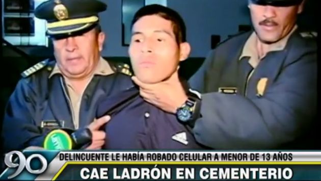 Leo Gianpier Quispe Corrales (18) fue detenido por un policía en el cementerio El Ángel. (Frecuencia Latina)