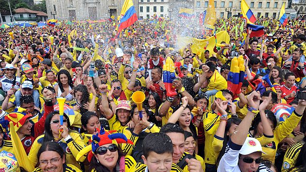 Mujer muere en Bogotá durante celebración de triunfo de Colombia en el Mundial. (AFP)