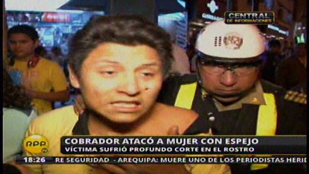 Cobrador de bus agredió a mujer con espejo retrovisor en Jesús María. (Captura de TV)