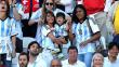 Copa del Mundo 2014: Antonella Roccuzzo y Thiago, los fieles hinchas de Messi