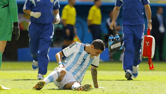 Ángel di María se despide del Mundial por desgarro muscular. (EFE)