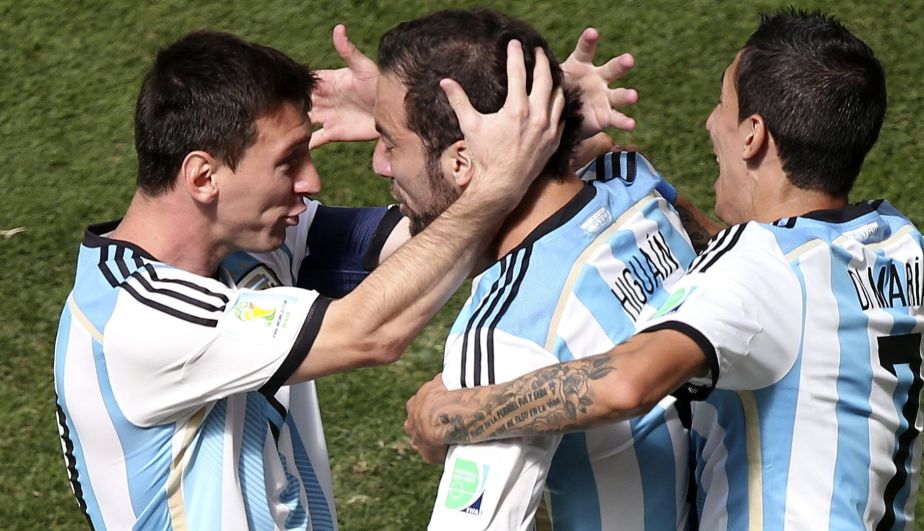 Higuaín anotó el gol de la victoria de Argentina sobre Bélgica. (EFE)