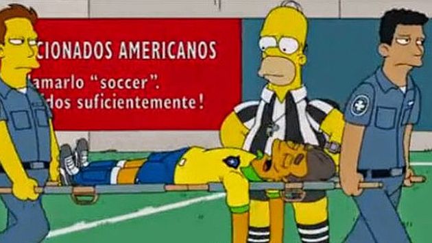 Los Simpsons predijeron lesión de Neymar en la Copa del Mundo 2014. (Internet)