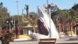 Ica: Municipio de Ocucaje construye monumento a tiburón en la Plaza de Armas
