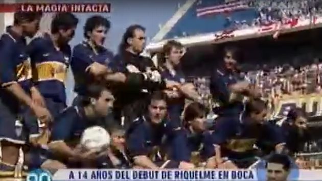 1. Su debut en la Bombonera con la camiseta de Boca, el 11 de noviembre de 1996. (USI)