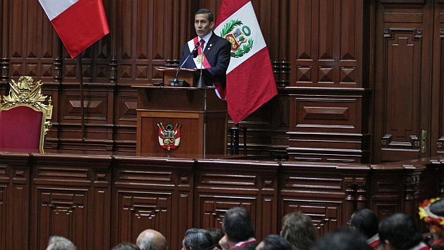 Ollanta Humala en Mensaje a la Nación. (Andina)