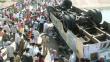 India: Al menos 20 muertos por caída de bus a un barranco
