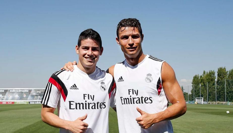 James Rodríguez y Cristiano Ronaldo. (Real Madrid)
