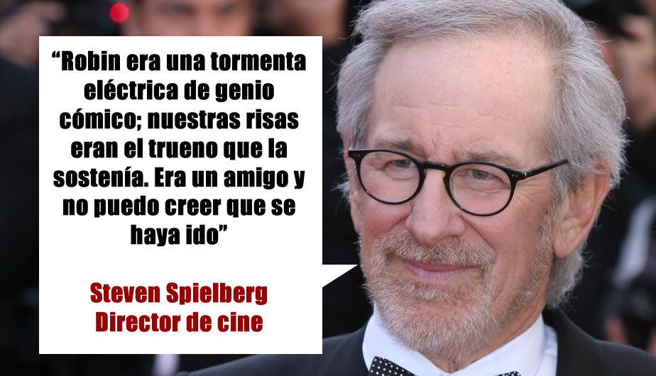 Steven Spielberg recordó al fallecido actor. (AP)