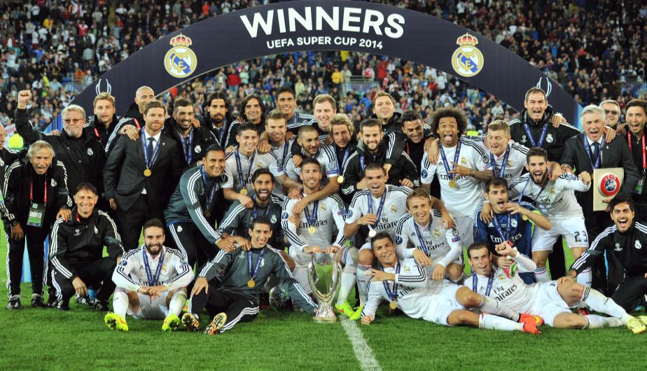 Real Madrid se proclamó campeón de la Supercopa de Europa al imponerse 2-0 al Sevilla en Cardiff. (AFP)