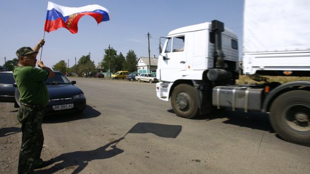OTAN condena la entrada del ‘convoy humanitario’ en Ucrania sin autorización de Kiev. (AFP)
