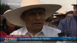 Humala confió en que el Congreso dará el voto de confianza a Jara. (TV Perú)