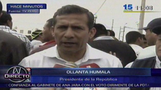 Humala dijo que el gobierno sigue trabajando. (Canal N)