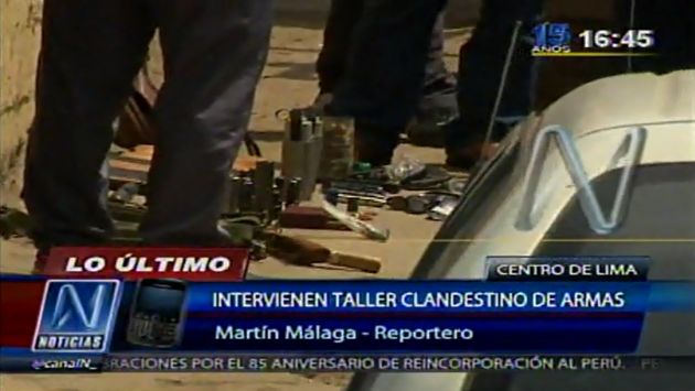 Policía intervino taller clandestino de armas en el Centro de Lima. (Canal N)