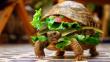 China: Disfrazó de hamburguesa a su tortuga para que viaje en avión