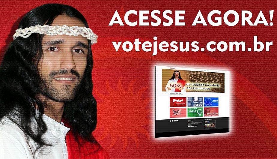 Pedro De Oliveira Luna hace proselitismo como Jesús, nombre con el que aparecerá en el sistema electrónico de votación. (Facebook)