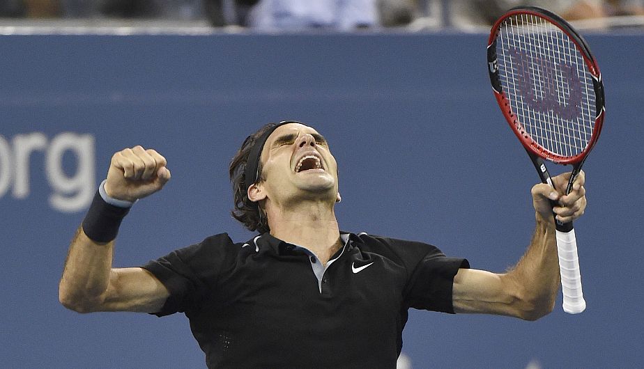 Roger Federer venció a Gael Monfils y clasificó a semifinales del US Open. (EFE)
