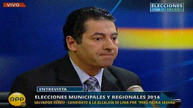 Heresi aludió a  Castañeda y Villarán con los casos Comunicore y Caja Metropolitana, respectivamente. (RPP TV)