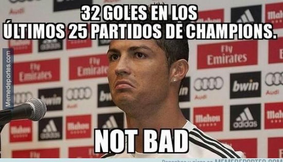 La capacidad goleadora de Cristiano Ronaldo fue elogiada por los cibernautas. (Memedeportes.com)