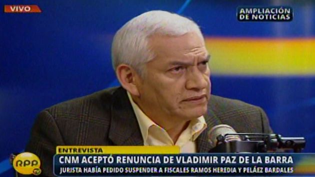 Paz de la Barra criticó el trabajo de Carlos Ramos Heredia. (RPP)