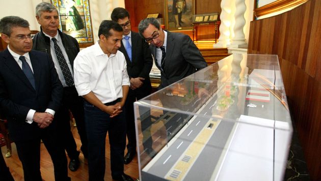 Ollanta Humala se reunió en Palacio de Gobierno con representantes de la empresa encargada de la construcción de la Línea 2 del Metro de Lima. (Andina)