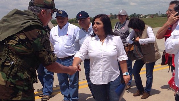 Ana Jara llegó con equipo ministerial a Ucayali. (PCM)
