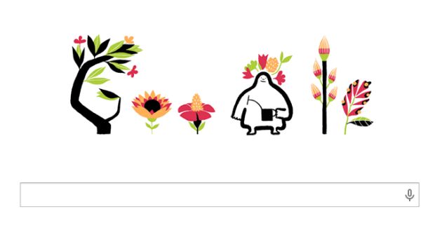 Google recibió a la primavera con colorido \'doodle\'. (Google)