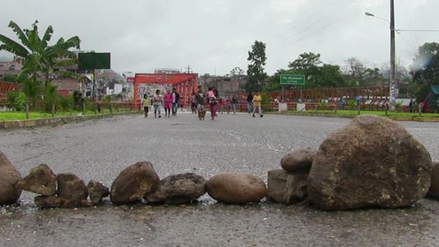 Asháninkas rechazan bloqueo de carreteras en Pichanaki. (RPP/Difusión)