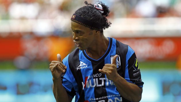 Ronaldinho anotó el pasado domingo su primer gol. (AFP/YouTube)