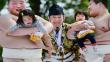 Japón: Luchadores de sumo hacen llorar a bebés en singular ritual [Fotos]
