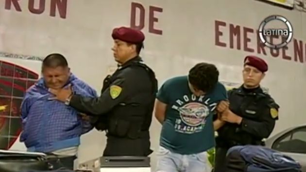 Antonio Valderrama Iturrizaga y Franklin del Pozo Sulca fueron intervenidos por la Policía Nacional. (90 Segundos/Frecuencia Latina)