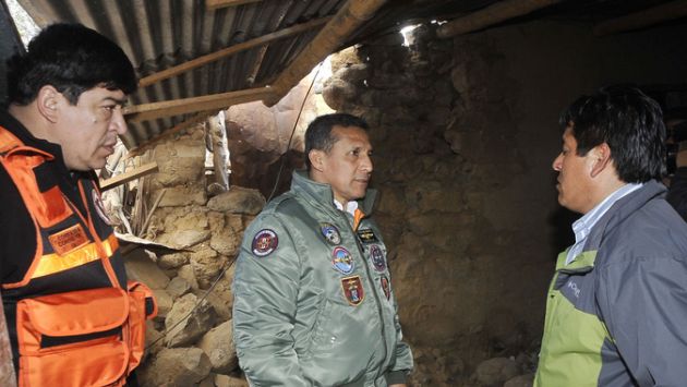 Ollanta Humala anunció que el Gobierno declarará en emergencia el Cusco por el sismo. (Andina)