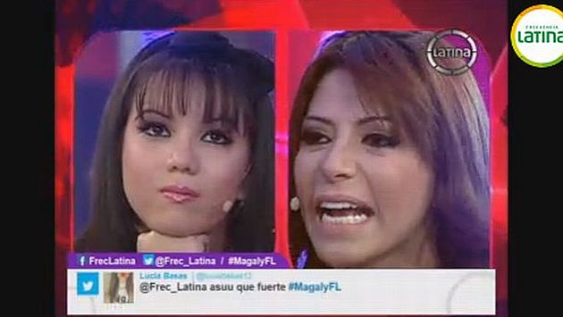 Milena Zárate y Greysi Ulloa se enfrentaron en Magaly por Edwin Sierra. (Frecuencia Latina)