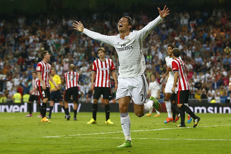 Real Madrid goléo 5-0 al Athletic de Bilbao con triplete de Cristiano Ronaldo. (AP)