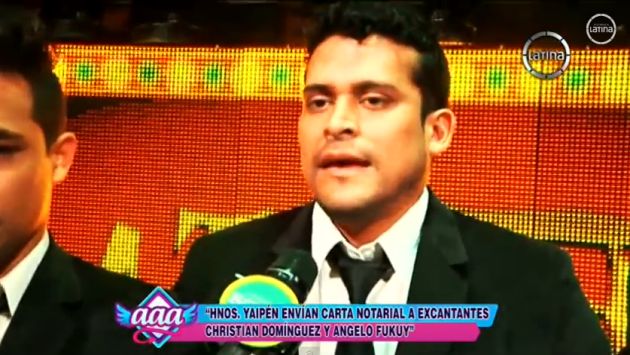 Los Hermanos Yaipén exigen a Christian Domínguez que cumpla contrato. (Canal 2)