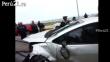 San Miguel: Presuntos 'raqueteros' provocan violento accidente de tránsito