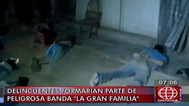 Policía capturó a delincuentes que pertenecerían a ‘La Gran Familia’ en Chincha. (Captura de TV)