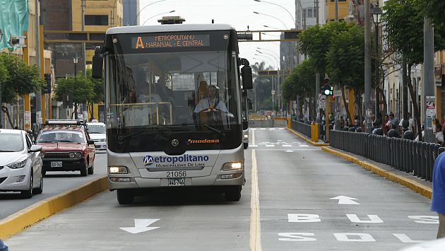 El Metropolitano no se desviará el domingo a diferencia del Corredor Azul. (César Fajardo/Perú21)
