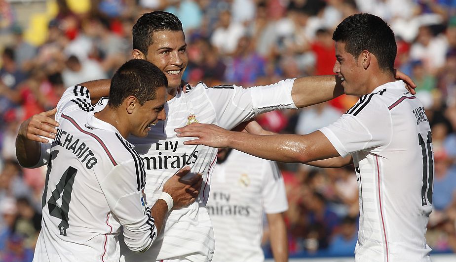 Real Madrid goleó 5-0 al Levante con doblete de Cristiano Ronaldo. (AP)